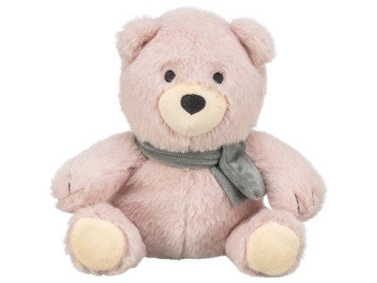 Vánoční medvídek Teddy, bez zvuku, 19 cm, růžová