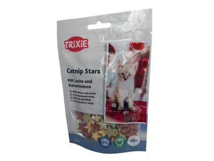 Xmas Catnip Stars, pamlsek losos s catnipem, 50 g