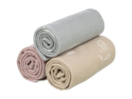 Vánoční fleecová deka LILJA, mix barev (béžová, šedá, starorůžová) (Velikost vánoční deky LILJA 150 x 100 cm)