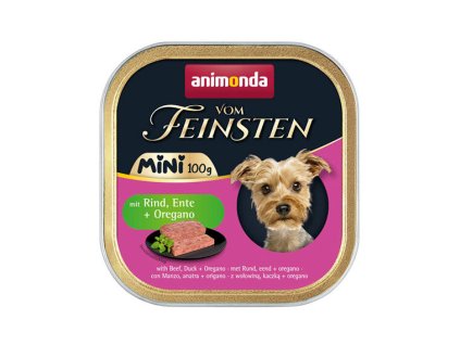 ANIMONDA paštika Vom Feinsten MINI - hovězí, kachna, oregáno pro psy 100 g