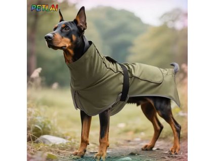 Nepromokavá vesta pro psy (vel. S - XXL) (Barva Černá, Velikost S)