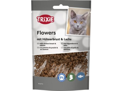 Flowers, kytičky s kuřecími prsy a lososem, 50 g