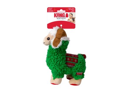 KONG Holiday Sherps vánoční plyšová lama 21cm