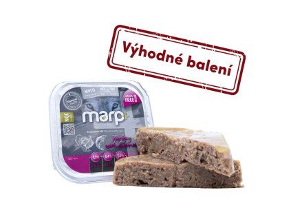 Marp Natural Plus vanička pro psy krůtí s lososem 12x150g