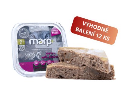 Marp Natural Plus vanička pro psy krůtí s lososem 12x150g