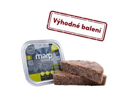 Marp Natural Plus vanička pro psy s kuřetem a telecím 12x150g
