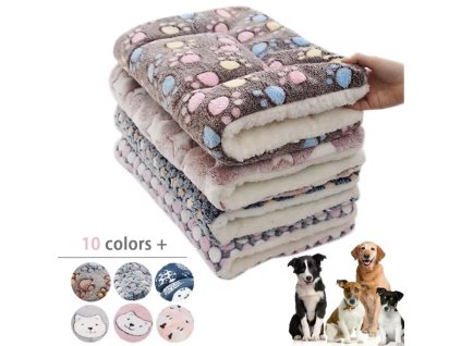 Hřejivý pelíšek/podložka pro pejsky a kočičky (Barva Bílá kočka, Velikost M: 49x32 cm)