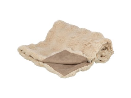 Deka ELLI Soft Edition 70 x 50 cm, dvouvrstvá, plyš / samet, písková