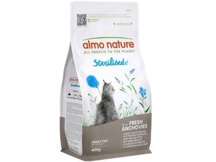 Almo Nature Sterilised - pro kastrované kočky s ančovičkami 400 g
