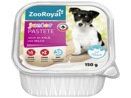 ZooRoyal paštika Junior s telecím a mlékem, 150 g