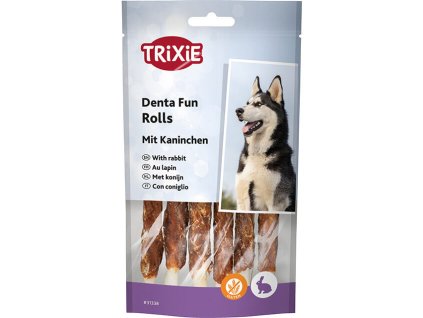 DentaFun žvýkací rolky s králíkem 6ks, 12 cm/70 g