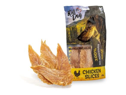 KIDDOG SUPER PREMIUM 100 %  kuřecí prsa, sušené filety 80 g