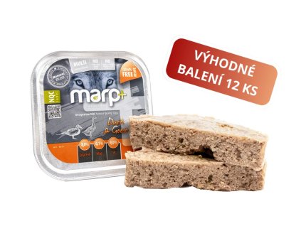 Marp Natural Plus vanička pro psy s kachnou a husou 12x150g