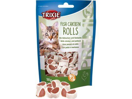 Premio ROLLS Light - rolky kuře - losos 50g TRIXIE