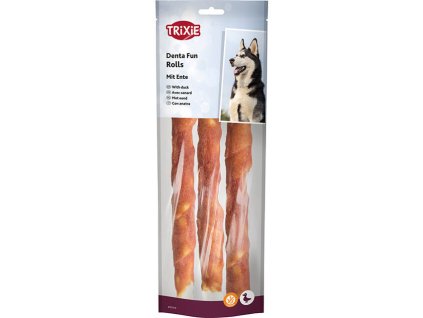 DENTAfun-tyčinka svázaná kachním masem 3ks, 28cm (250 g)