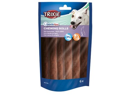 DentaFun žvýkací rolky s králíkem 6ks, 12 cm (70 g)