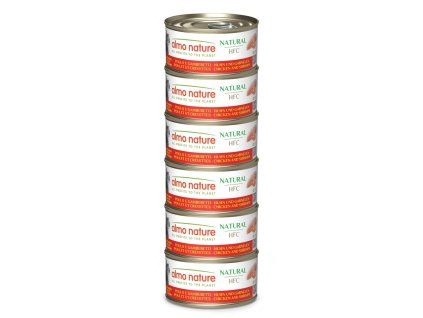 Almo Nature HFC Megapack Kuře a krevety 6x70g