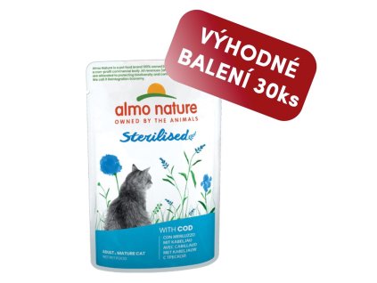 Almo Nature Holistic Sterilised - Treska 70g výhodné balení 30ks