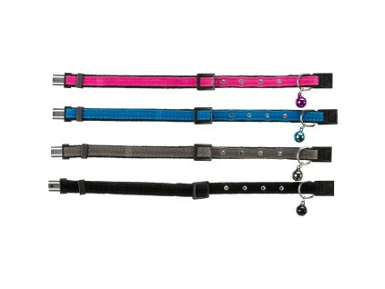 Obojek pro kočku semišový s ozdobou