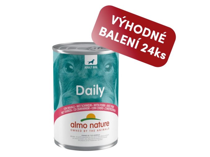 Almo Nature Daily Menu - s vepřovým 24 x 400 g