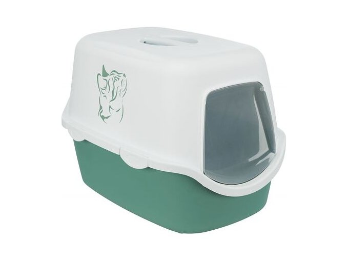 WC VICO kryté s dvířky s potiskem, bez filtru 56 x 40 x 40 cm, zelená/bílá