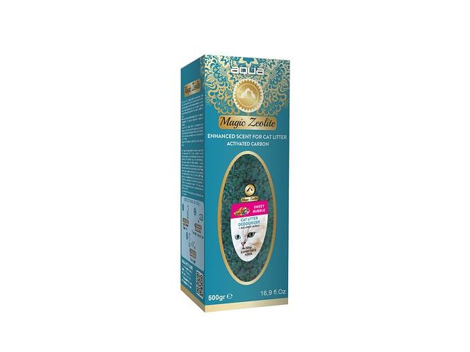 AQUA Magic Zeolite BUBBLE GUM - granulovaný deodorant pro kočičí WC, 500 g