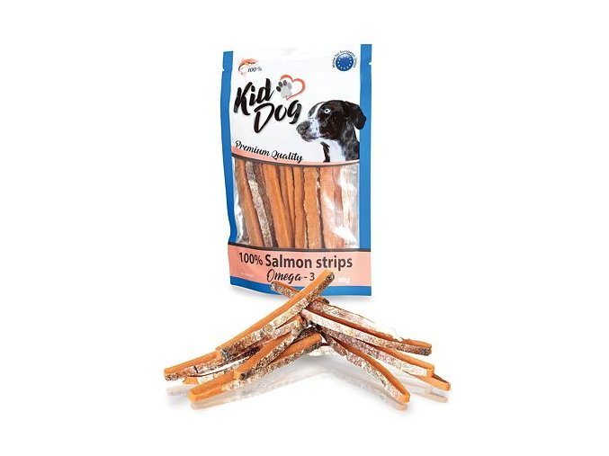 KIDDOG 100% lososové proužky 80 g