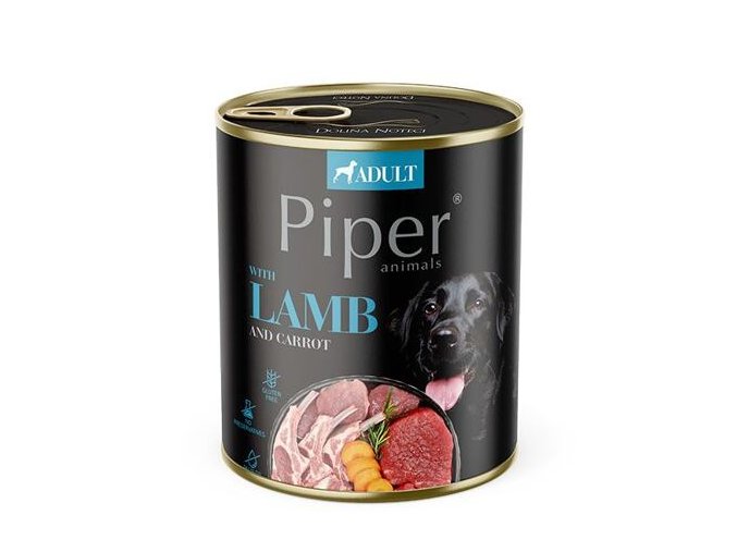 NEW PIPER s jehněčím a mrkví, konzerva pro psy 800g