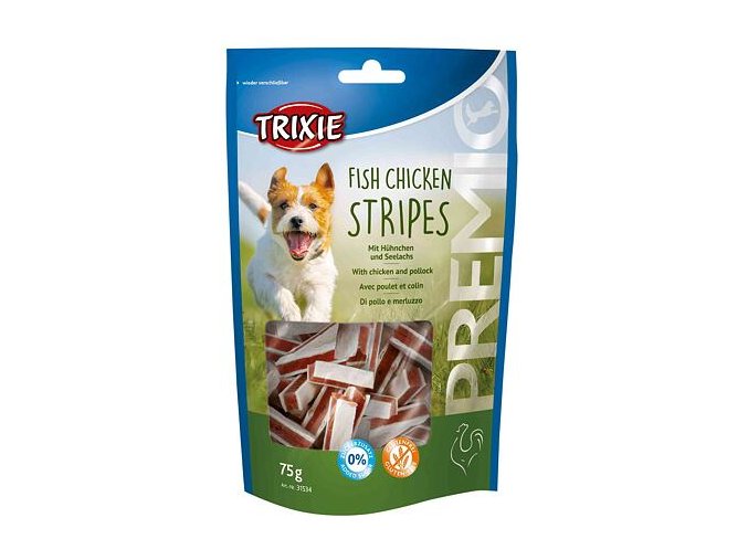 Premio STRIPES Ligh pásky kuře-treska 75 g