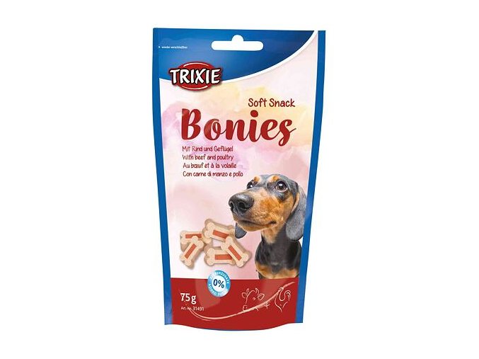 Soft Snack BONIES Light - měkké kostičky hovězí/krůta 75g