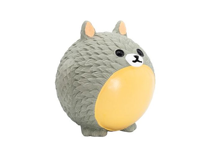 Míček v designu zvířátka Totoro, se zvukem, 8 cm, latex, šedá, HipHop