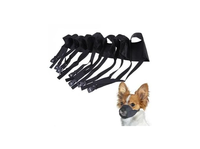 Pet Nylon Adjustable Mask Bark Bite Soft Mouth Muzzle Grooming Anti Stop Chewing For Small Large.jpg 350x350xz.jpg
