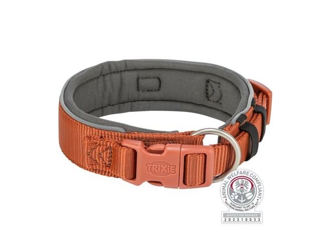 PREMIUM obojek extra široký, rezavá/grafit (Velikost obojku PREMIUM extra široký L-XL: 53-62 cm/50 mm)