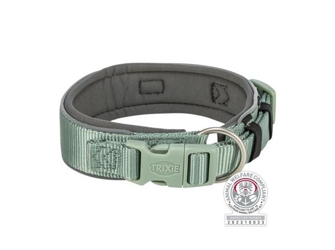 PREMIUM obojek extra široký, šalvěj/grafit (Velikost obojku PREMIUM extra široký L-XL: 53-62 cm/50 mm)
