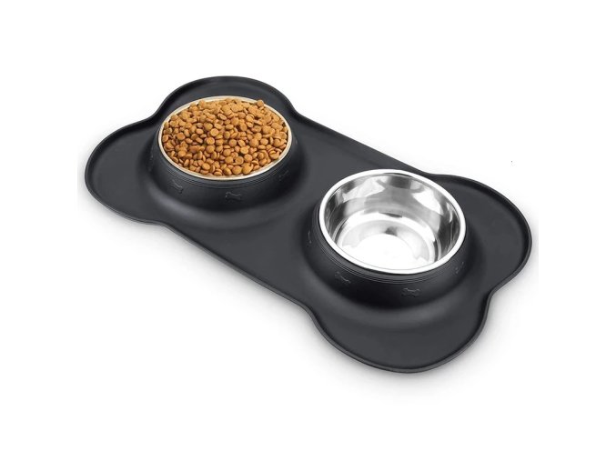 Antislip Double Dog Bowl With Silicone Mat Durable Stainless Steel Water Food Feeder Pet Feeding Drinking.jpg (3)
