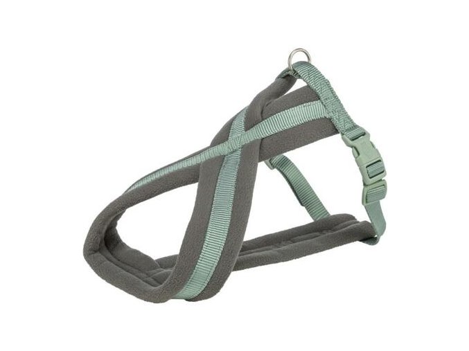 Nylonový postroj PREMIUM podšitý, šalvějová/grafit (Velikost postroje PREMIUM L-XL:hruď:70-110cm/25mm)