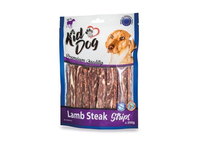 KIDDOG jehněčí steak v proužku 12/0,8 cm 250 g