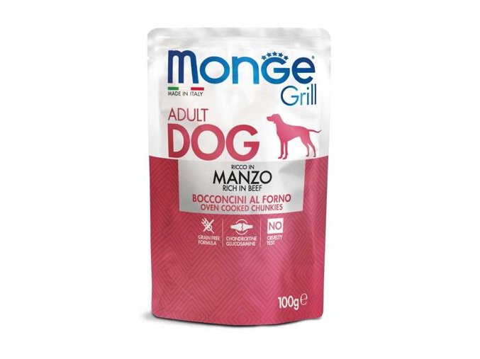 MONGE GRILL kapsička s hovězím masem pro psy 100 g