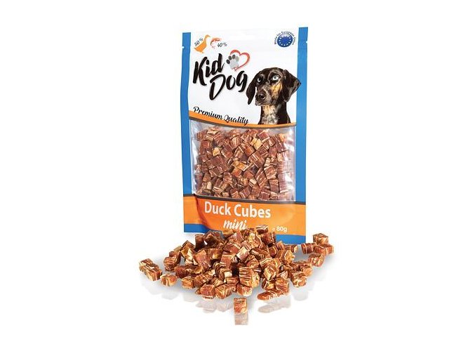 KIDDOG mini kostičky z kachního masíčka a tresky 80 g