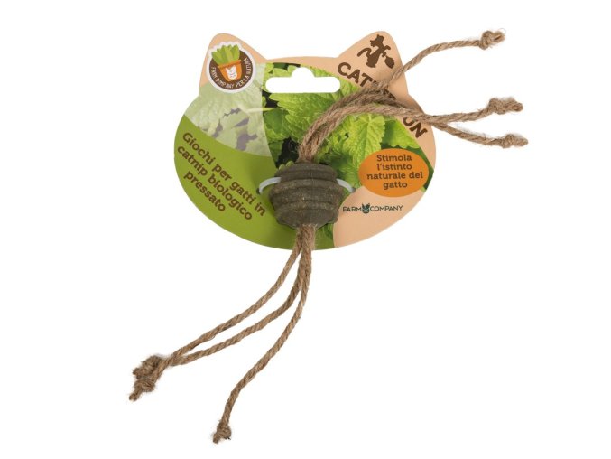 Farm Company balonek s jutou pro kočky s catnipem 25cm