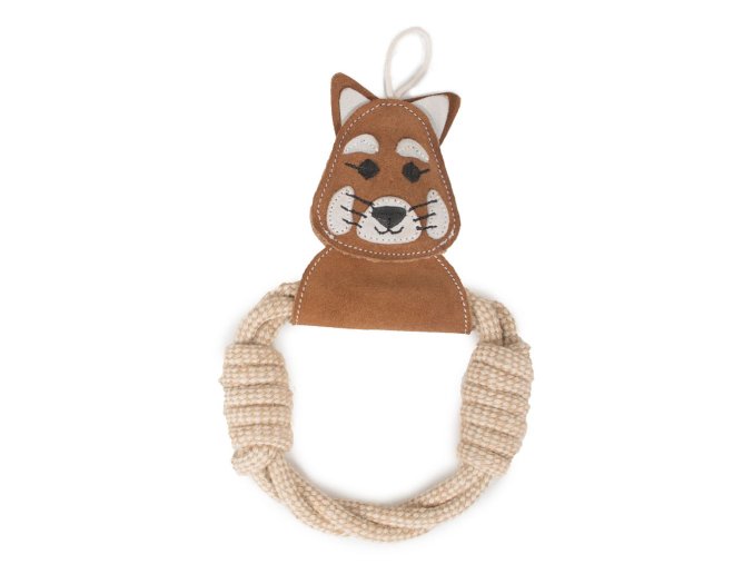 Farm Company panda ze semišové kůže v lanovém kruhu 25 cm