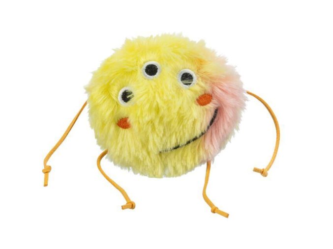 Monster příšerka 10 cm, s catnipem, plyš, oranžová/žlutá