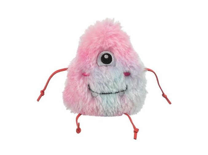 Monster příšerka jednooká 12 cm, s catnipem, plyš, růžová/světlemodrá