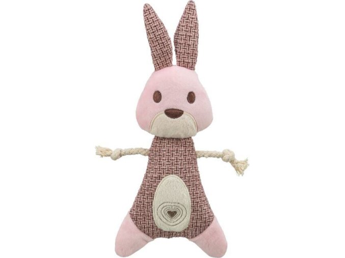 Rabbit - králík, 24 cm, hračka bez zvuku, látka/plyš, růžová