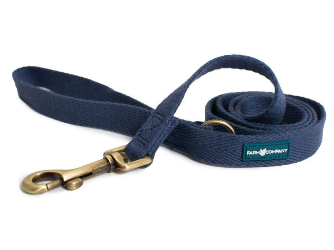 Farm Company ekologicky šetrné vodítko pro psy ze sojových vláken S/M 2cm/120cm námořnická modrá