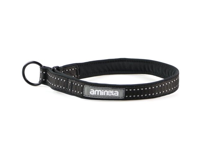 Aminela obojek polostahovací Sport & City 25mm/42cm + 5cm, černá