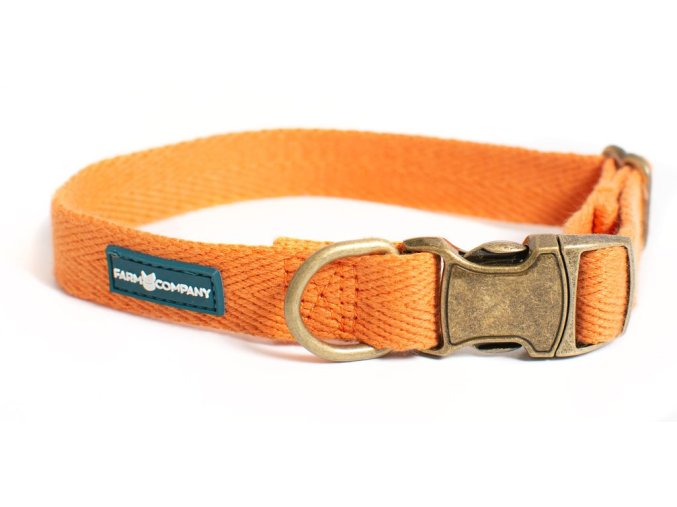 Farm Company ekologicky šetrný obojek pro psy ze sojových vláken 2cm/28-40cm oranžová