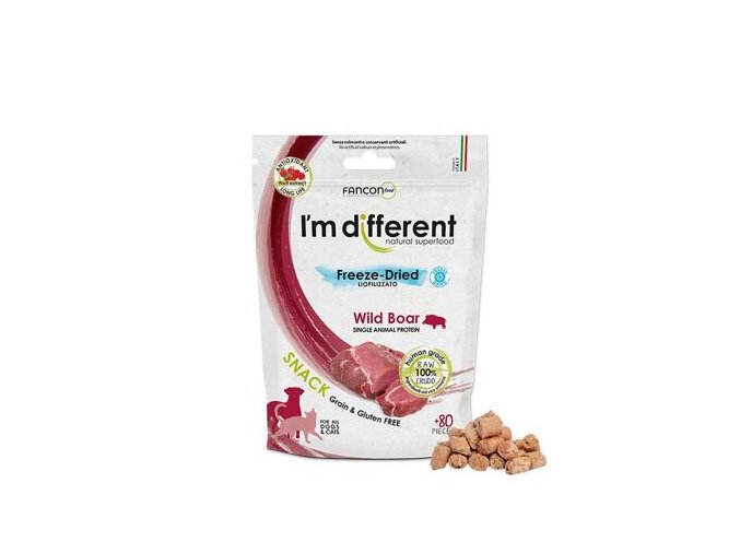 I´M DIFFERENT SNACK divočák - mrazem sušený pamlsek, 40 g