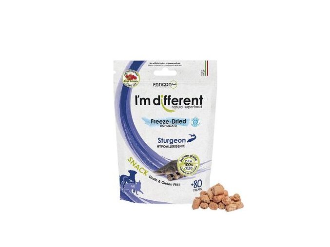 I´M DIFFERENT SNACK jeseter - mrazem sušený pamlsek, 40 g