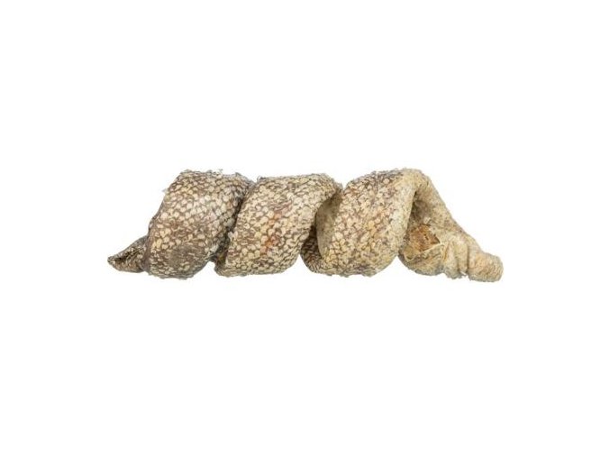 Denta Fun Curl - buvolí kůže s treskou, kroucený pamlsek, 12 cm/25 g